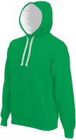 MEN'S CONTRAST Kapucnis felső SWEATSHIRT Light Kelly Green/White